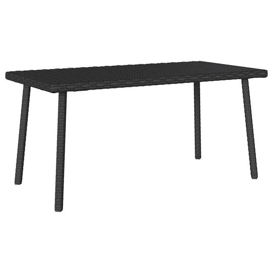 vidaXL Garden Coffee Table Rectangular Black 80x40x37 cm Poly Rattan