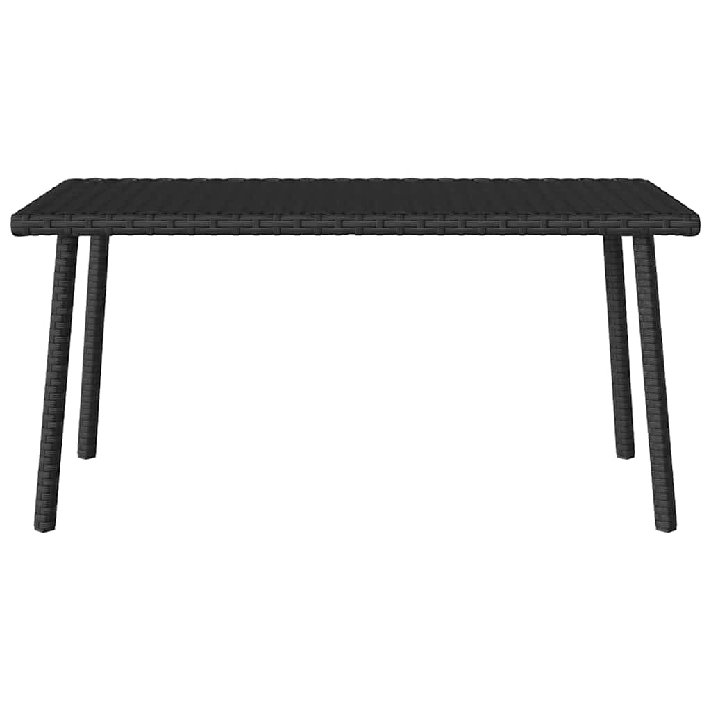 Garden Coffee Table Rectangular Black 80x40x37 cm Poly Rattan