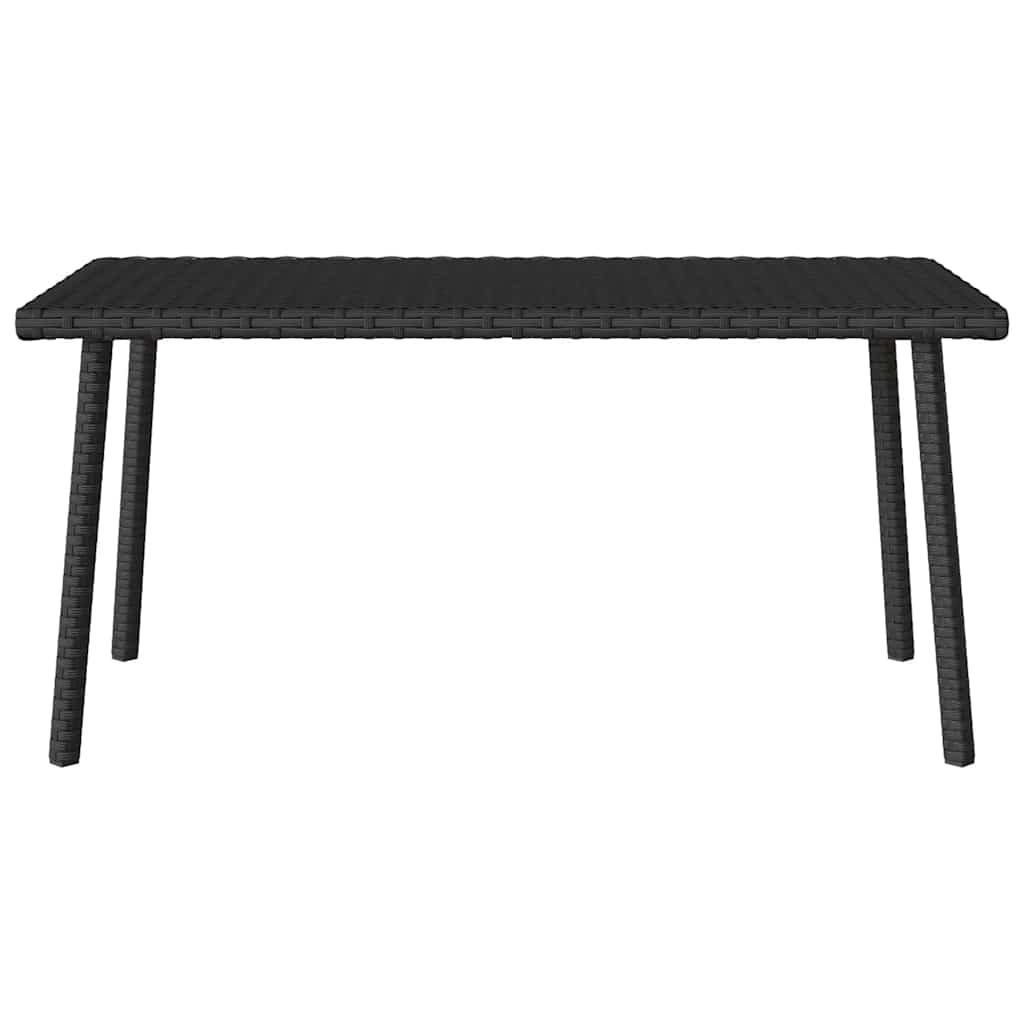 vidaXL Garden Coffee Table Rectangular Black 80x40x37 cm Poly Rattan