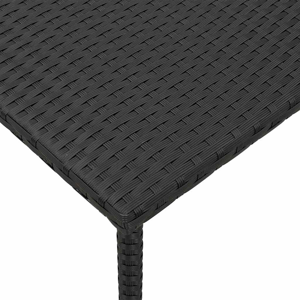 vidaXL Garden Coffee Table Rectangular Black 80x40x37 cm Poly Rattan