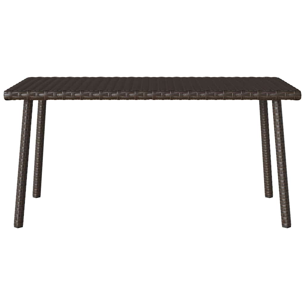 vidaXL Garden Coffee Table Rectangular Brown 80x40x37 cm Poly Rattan