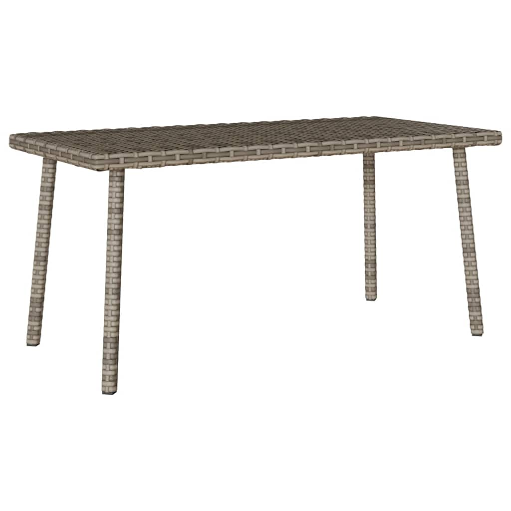 vidaXL Garden Coffee Table Rectangular Grey 80x40x37 cm Poly Rattan