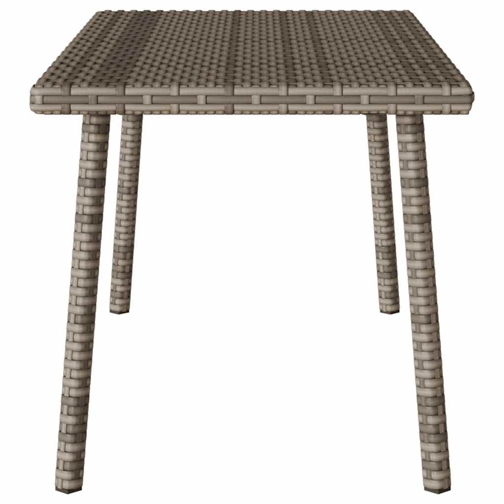 vidaXL Garden Coffee Table Rectangular Grey 80x40x37 cm Poly Rattan