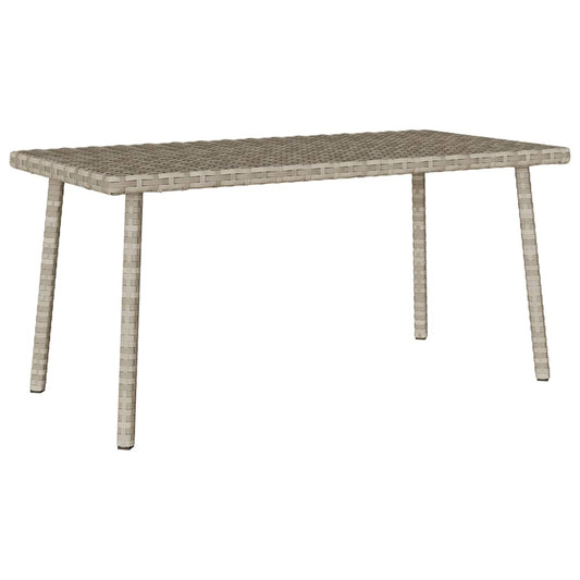 vidaXL Garden Coffee Table Rectangular Light Grey 80x40x37 cm Poly Rattan