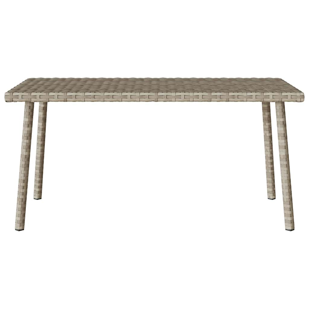 vidaXL Garden Coffee Table Rectangular Light Grey 80x40x37 cm Poly Rattan