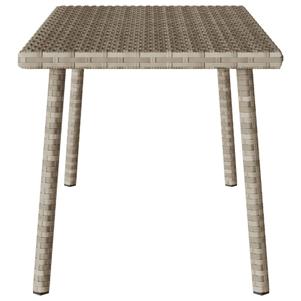 vidaXL Garden Coffee Table Rectangular Light Grey 80x40x37 cm Poly Rattan