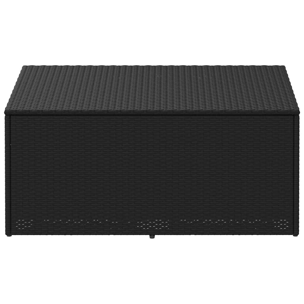 vidaXL Garden Storage Box Black 110x50x58 cm Poly Rattan