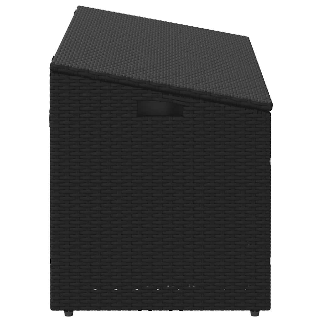 vidaXL Garden Storage Box Black 110x50x58 cm Poly Rattan