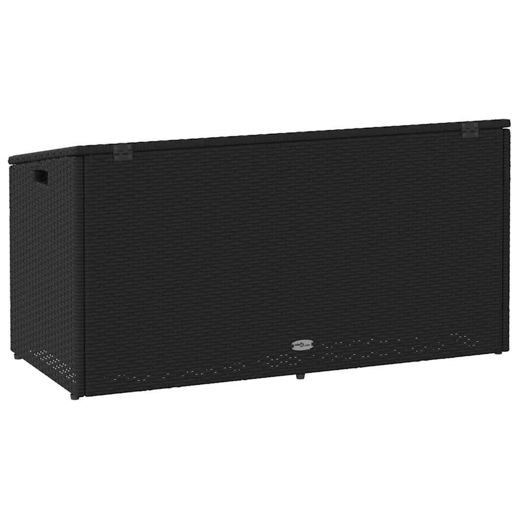 vidaXL Garden Storage Box Black 110x50x58 cm Poly Rattan