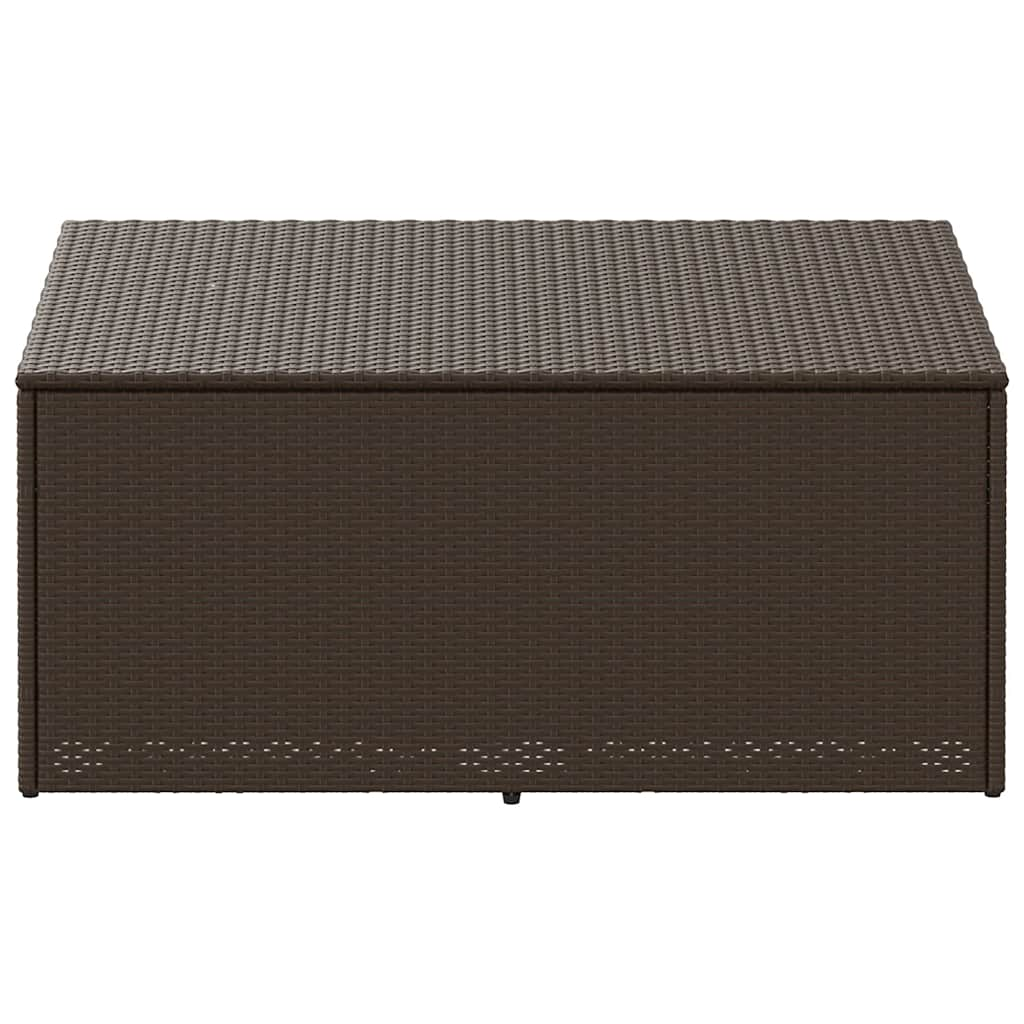 vidaXL Garden Storage Box Brown 110x50x58 cm Poly Rattan