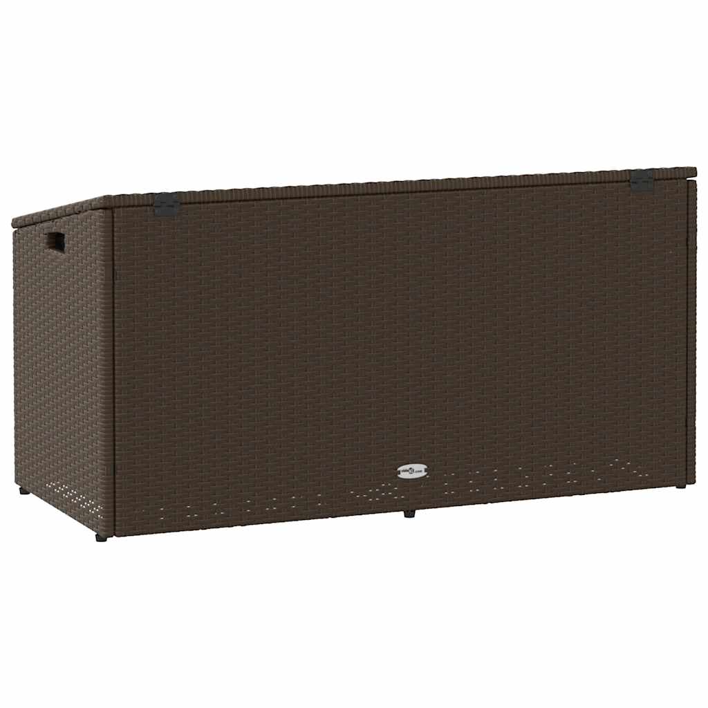 vidaXL Garden Storage Box Brown 110x50x58 cm Poly Rattan