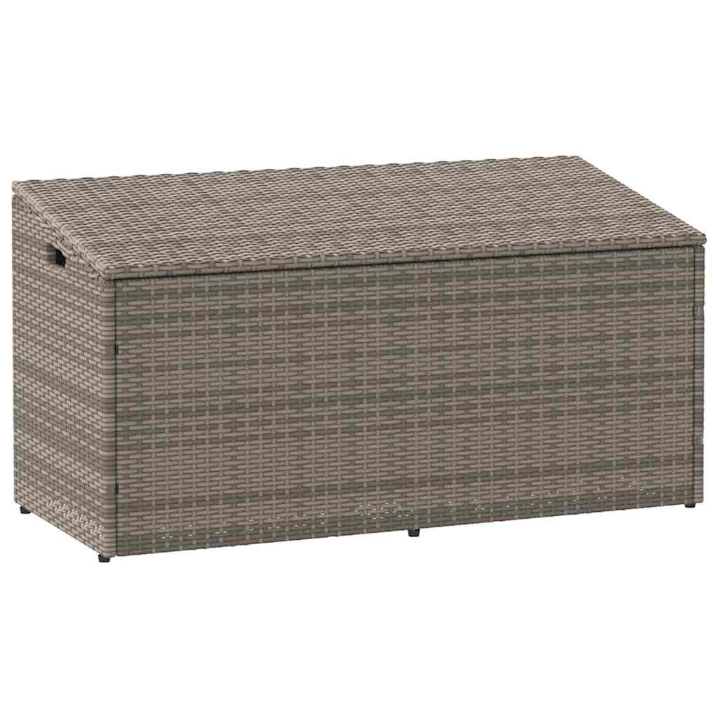 vidaXL Garden Storage Box Grey 110x50x58 cm Poly Rattan