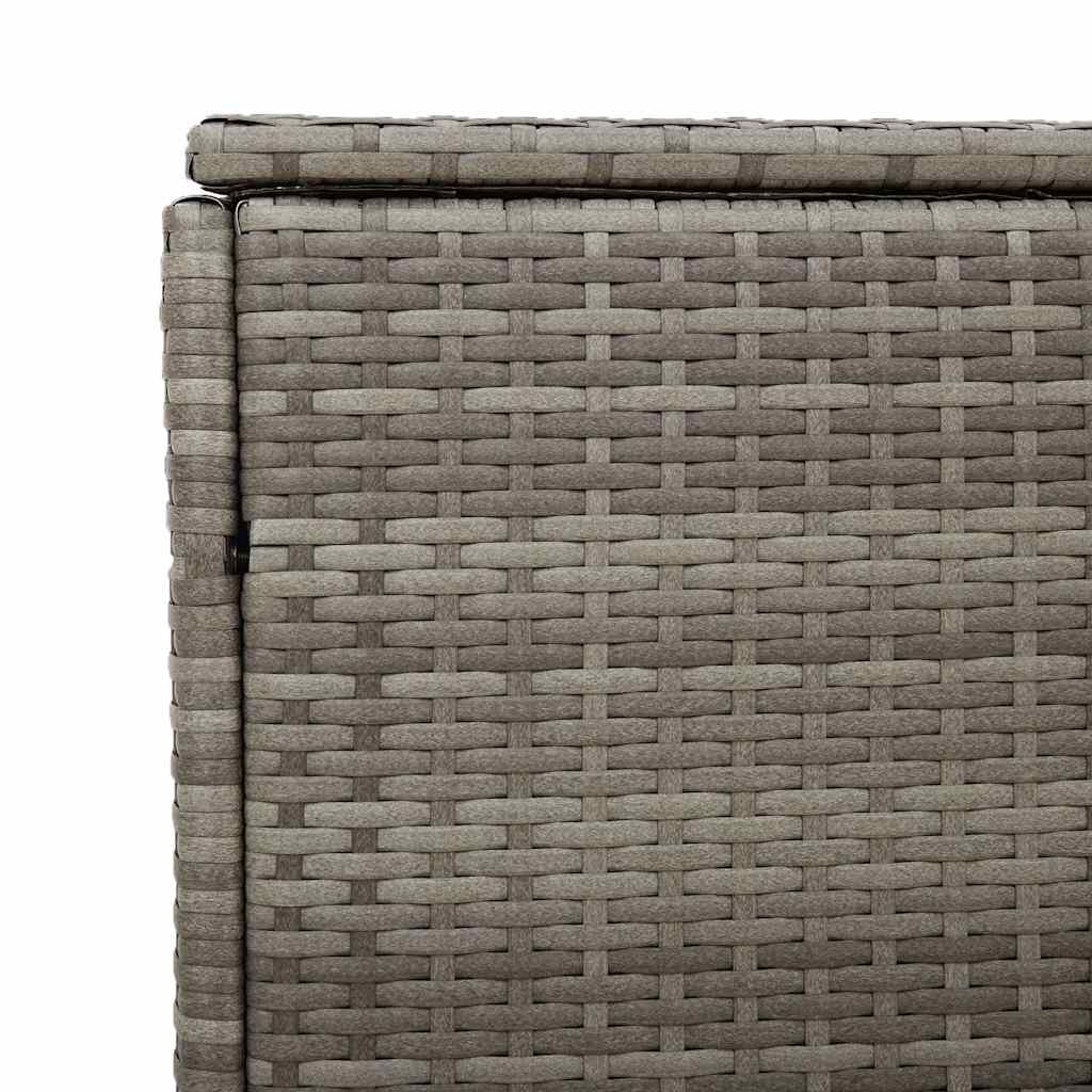 vidaXL Garden Storage Box Grey 110x50x58 cm Poly Rattan