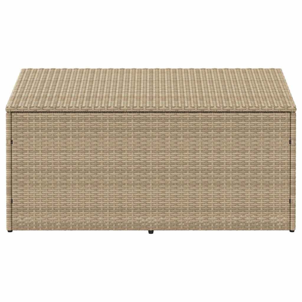 vidaXL Garden Storage Box Beige 110x50x58 cm Poly Rattan