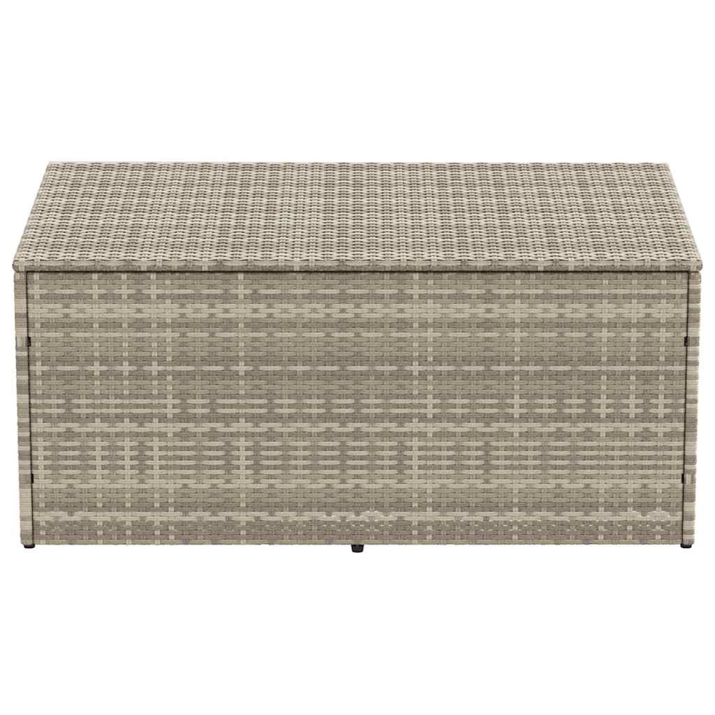 vidaXL Garden Storage Box Light Grey 110x50x58 cm Poly Rattan