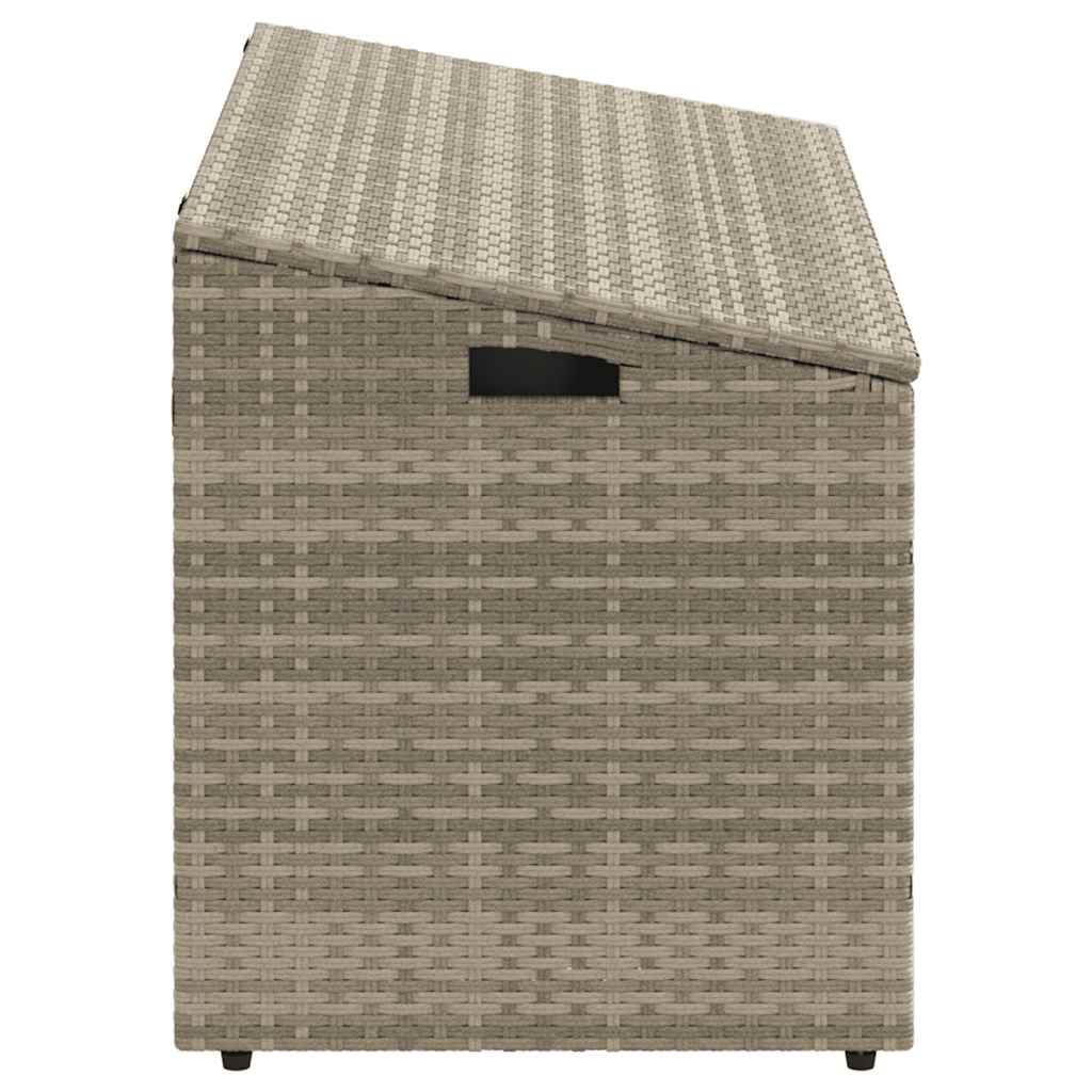 vidaXL Garden Storage Box Light Grey 110x50x58 cm Poly Rattan