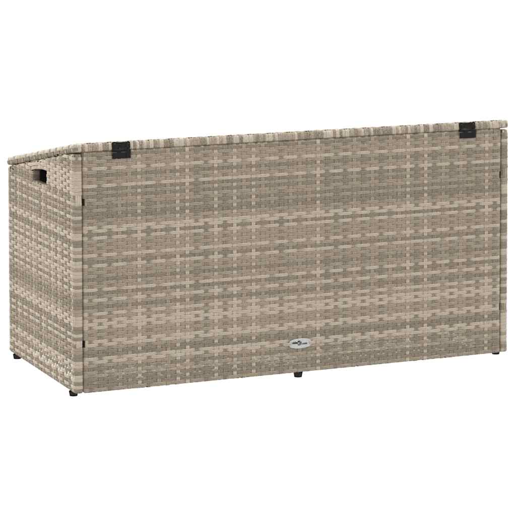 vidaXL Garden Storage Box Light Grey 110x50x58 cm Poly Rattan