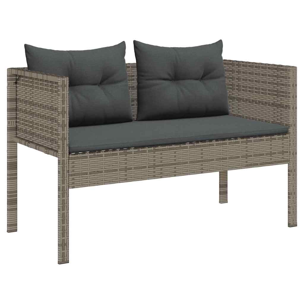 vidaXL Garden Sofa Set 6 pcs Grey, dark grey Poly Rattan