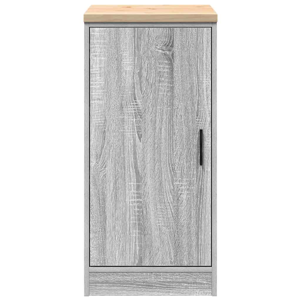 Garage Storage Cabinet Grey Sonoma 40x51x85 cm Solid Wood Pine
