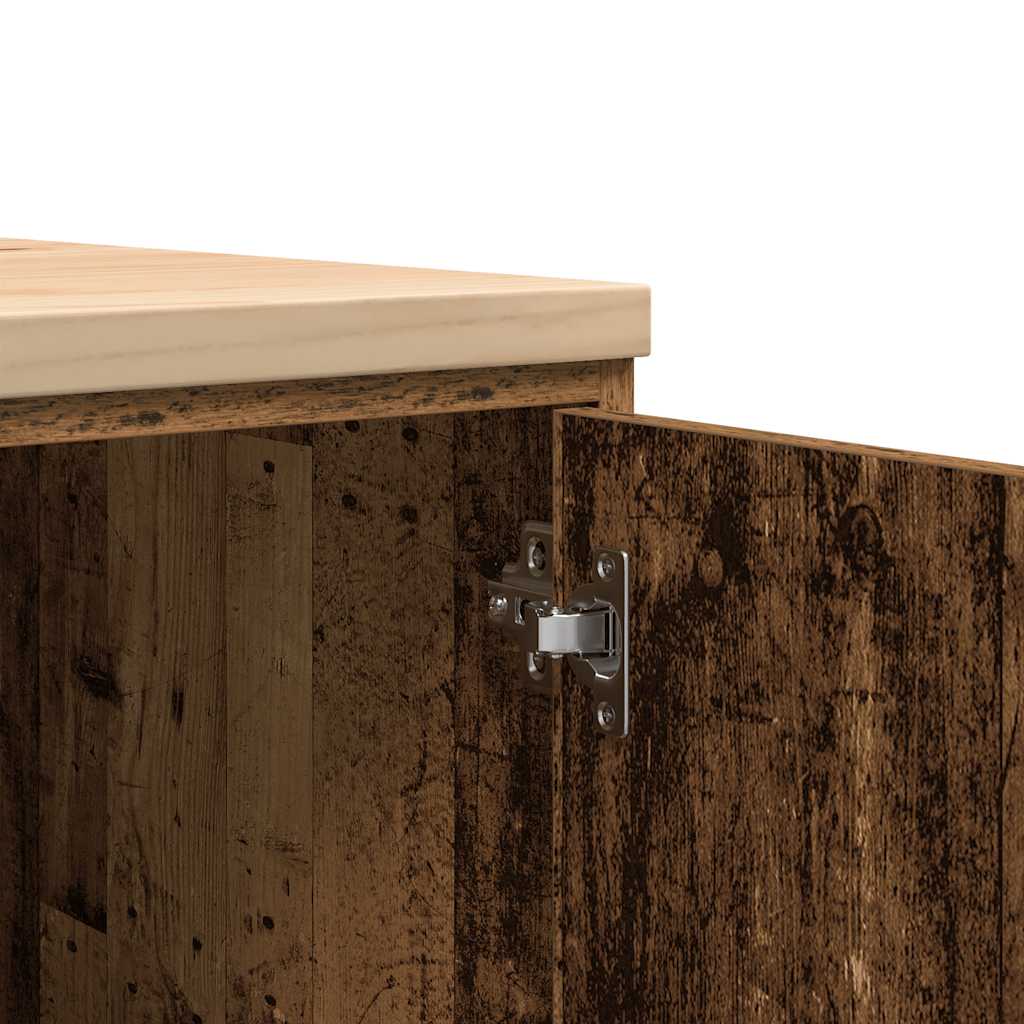 Garage Storage Cabinet Old Wood 60x51x85 cm Solid Wood Pine