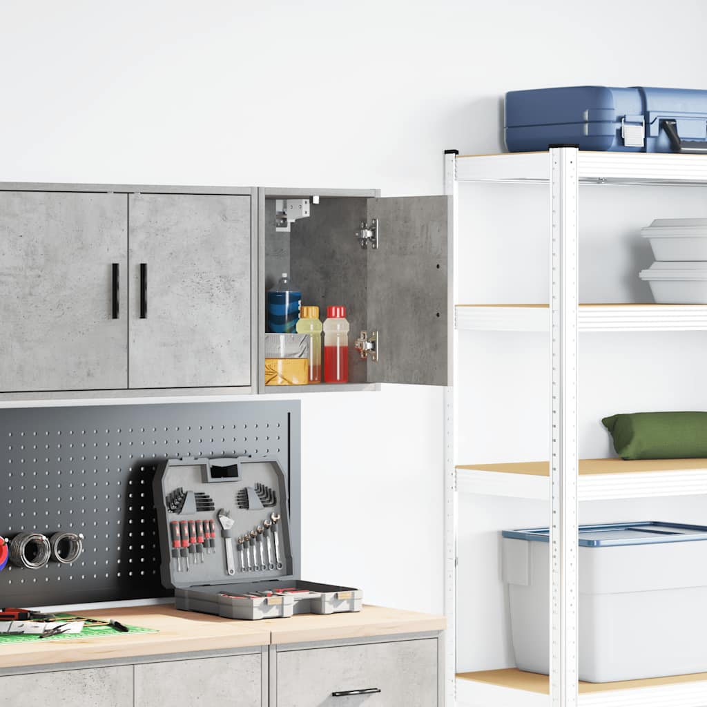 Garage Wall Cabinet Concrete Grey Engineered Wood