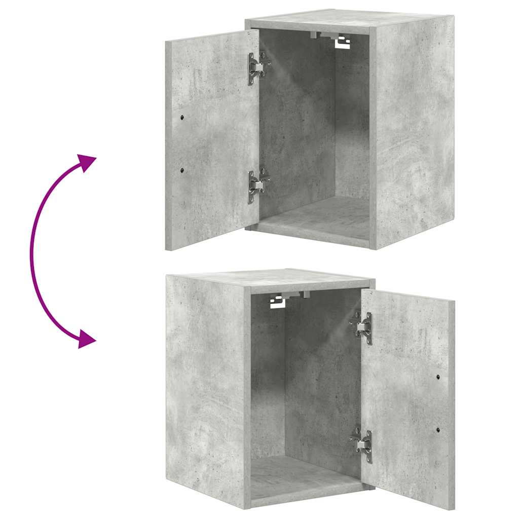 Garage Wall Cabinets 2 pcs Concrete Grey Engineered Wood