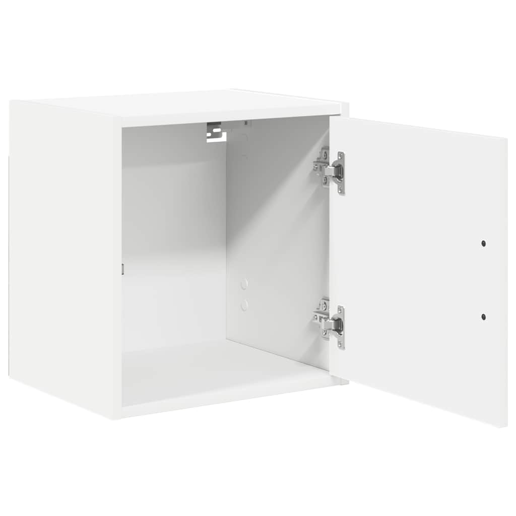 Garage Wall Cabinet White Engineered Wood