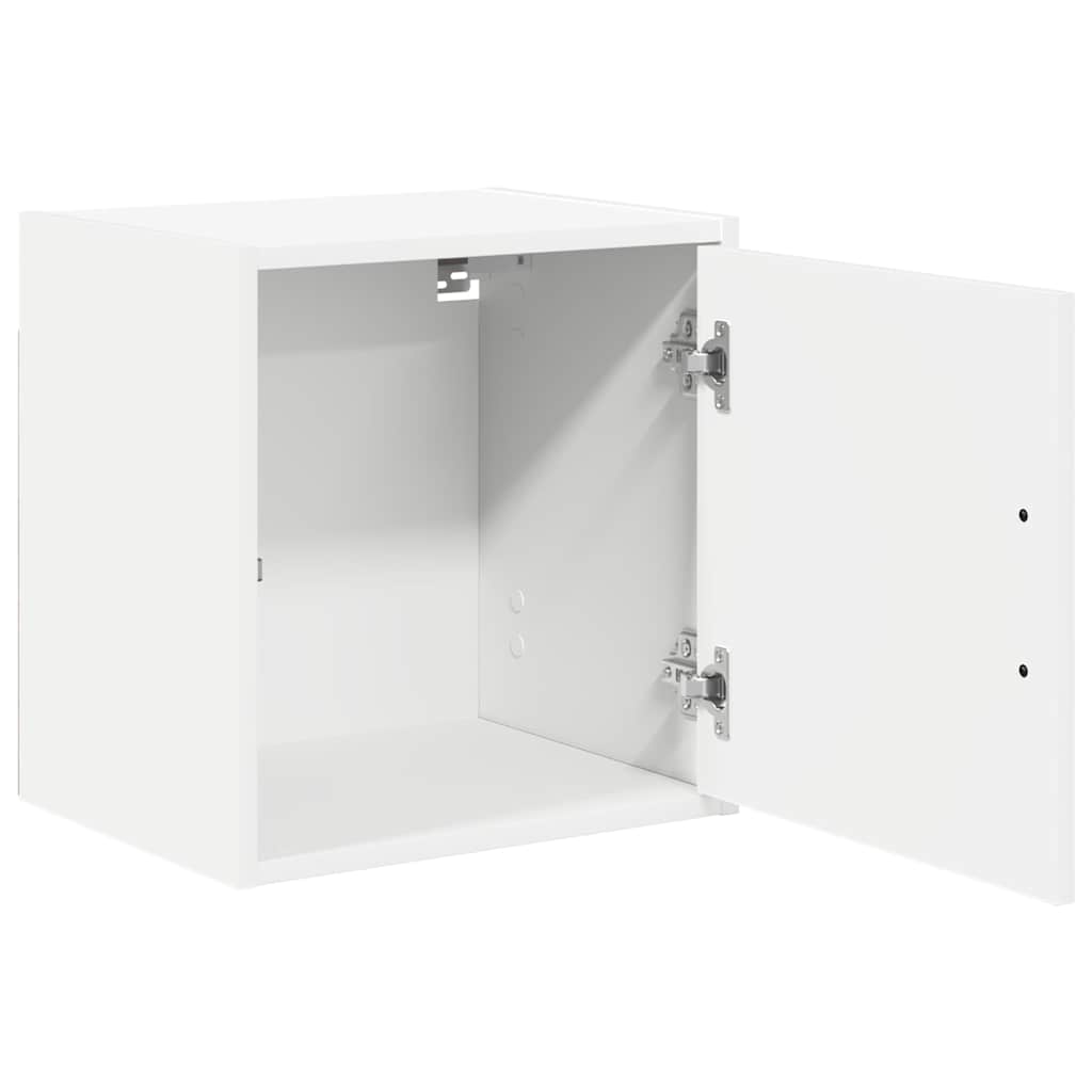 Garage Wall Cabinets 2 pcs White Engineered Wood