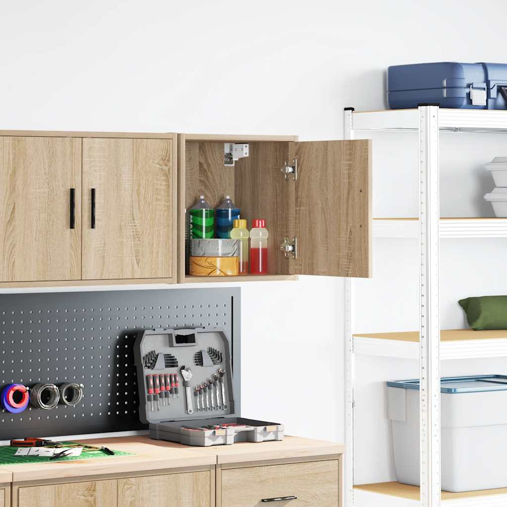 Garage Wall Cabinet Sonoma Oak Engineered Wood
