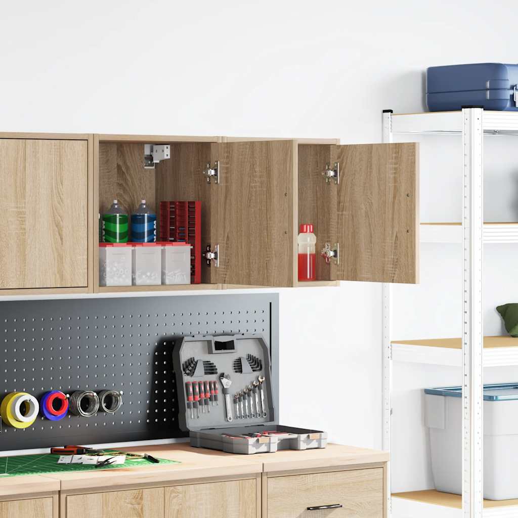 Garage Wall Cabinets 2 pcs Sonoma Oak Engineered Wood