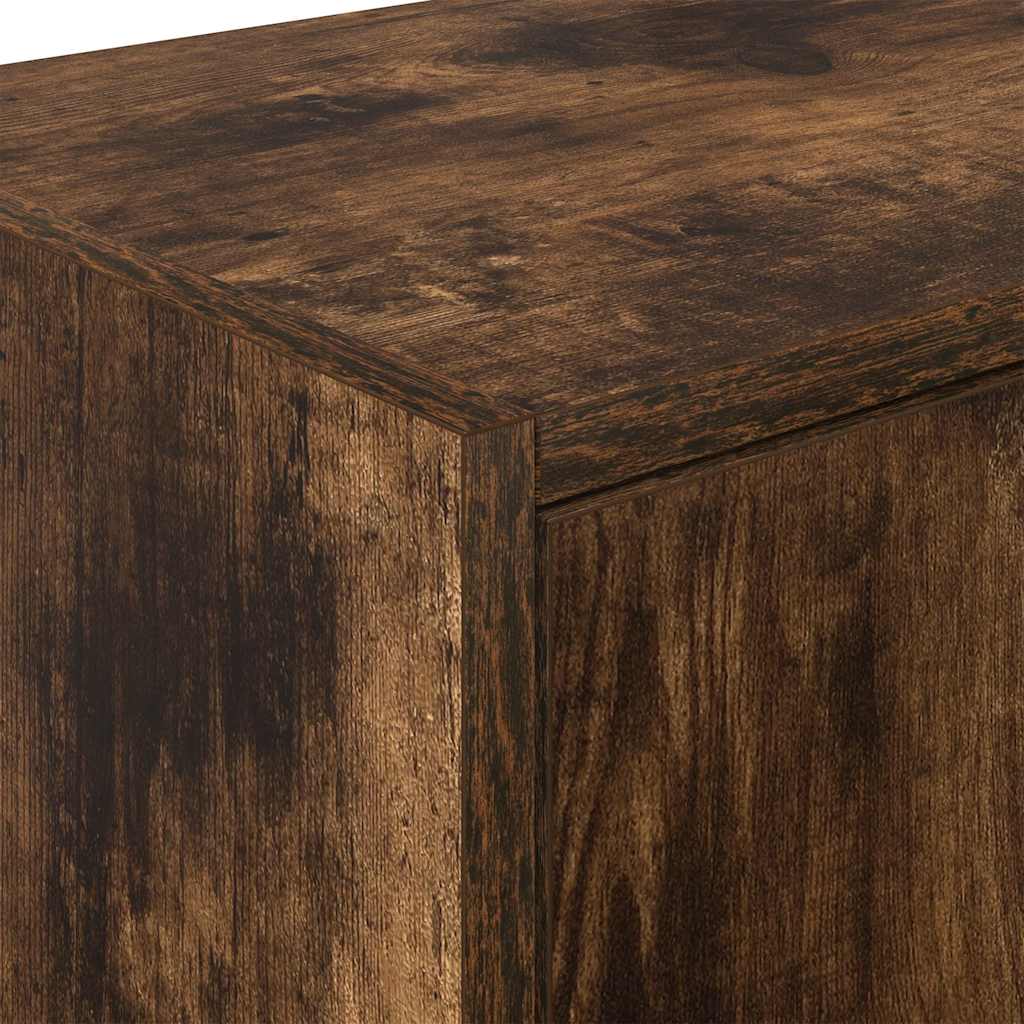 Garage Wall Cabinets 2 pcs Smoked Oak Engineered Wood