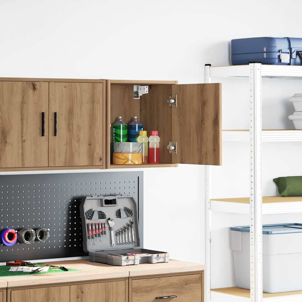 Garage Wall Cabinet Artisan Oak Engineered Wood