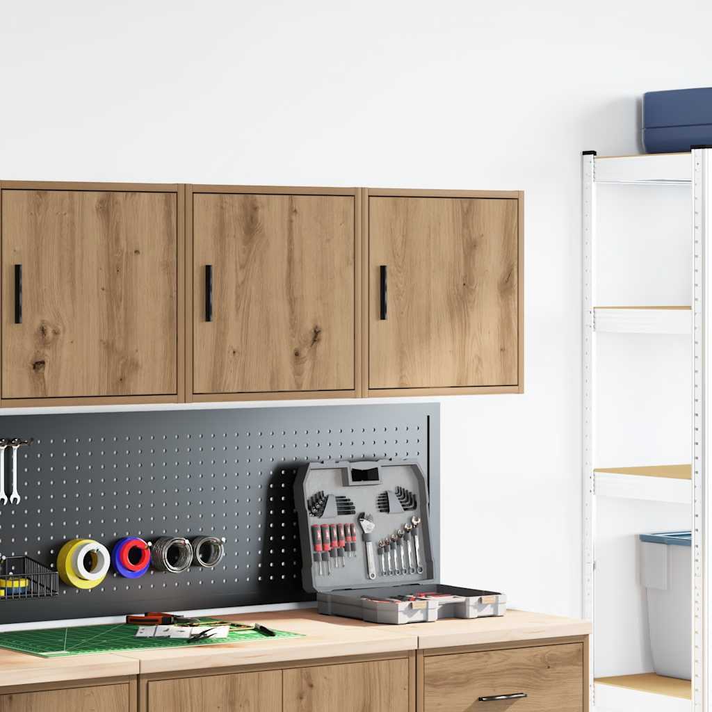 Garage Wall Cabinets 2 pcs Artisan Oak Engineered Wood