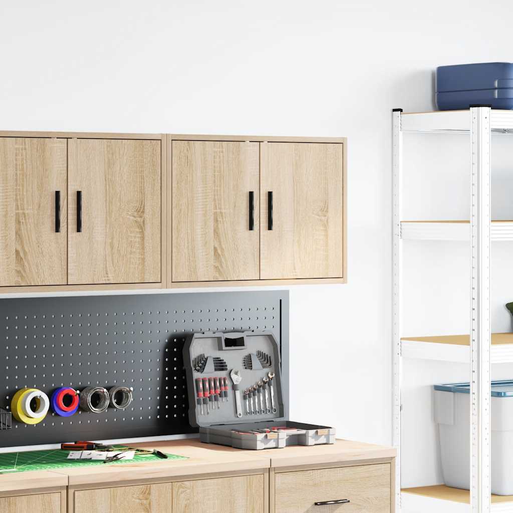 Garage Wall Cabinet Sonoma Oak Engineered Wood