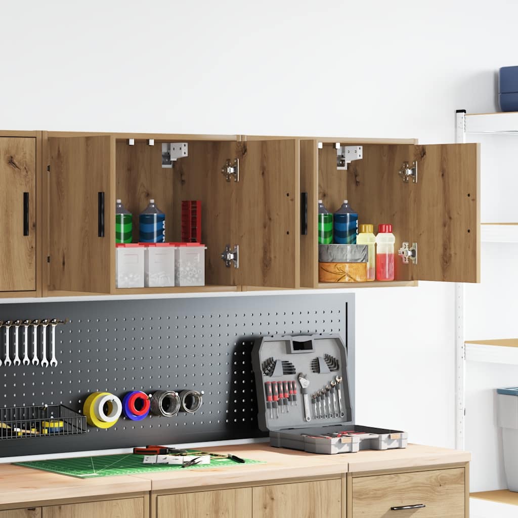 Garage Wall Cabinets 2 pcs Artisan Oak Engineered Wood