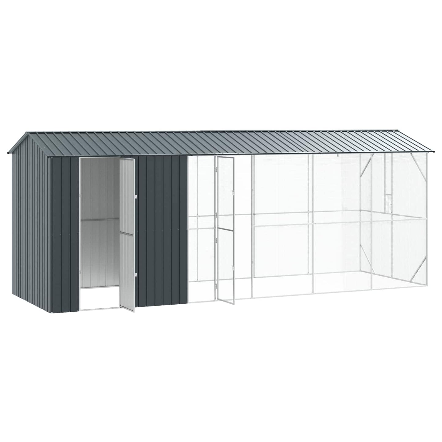Bird Cage Anthracite 645 x 208 x 247 cm Galvanised Steel
