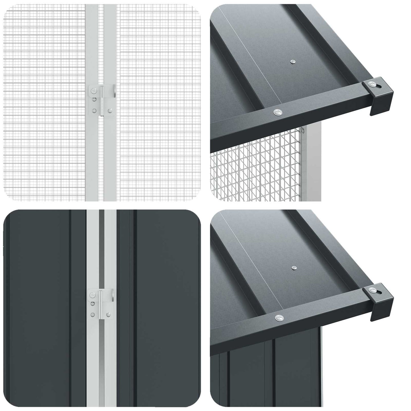Bird Cage Anthracite 860 x 208 x 247 cm Galvanised Steel