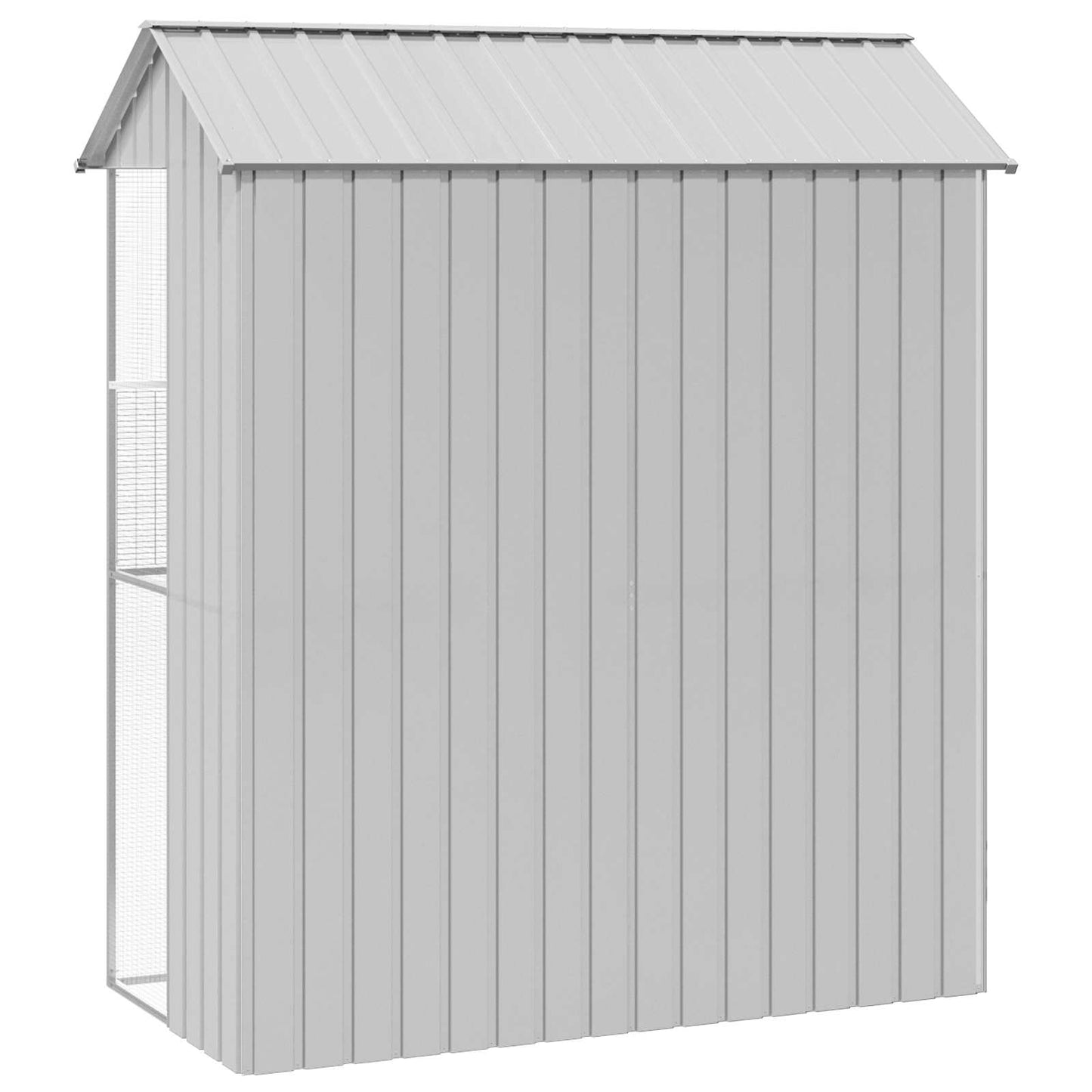 Bird Cage with Storage Grey 215 x 110 x 247 cm Galvanised Steel