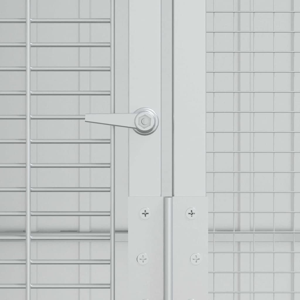 Bird Cage with Storage Grey 215 x 310 x 247 cm Galvanised Steel