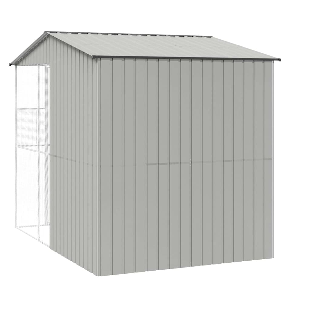 Bird Cage with Storage Grey 215 x 310 x 247 cm Galvanised Steel