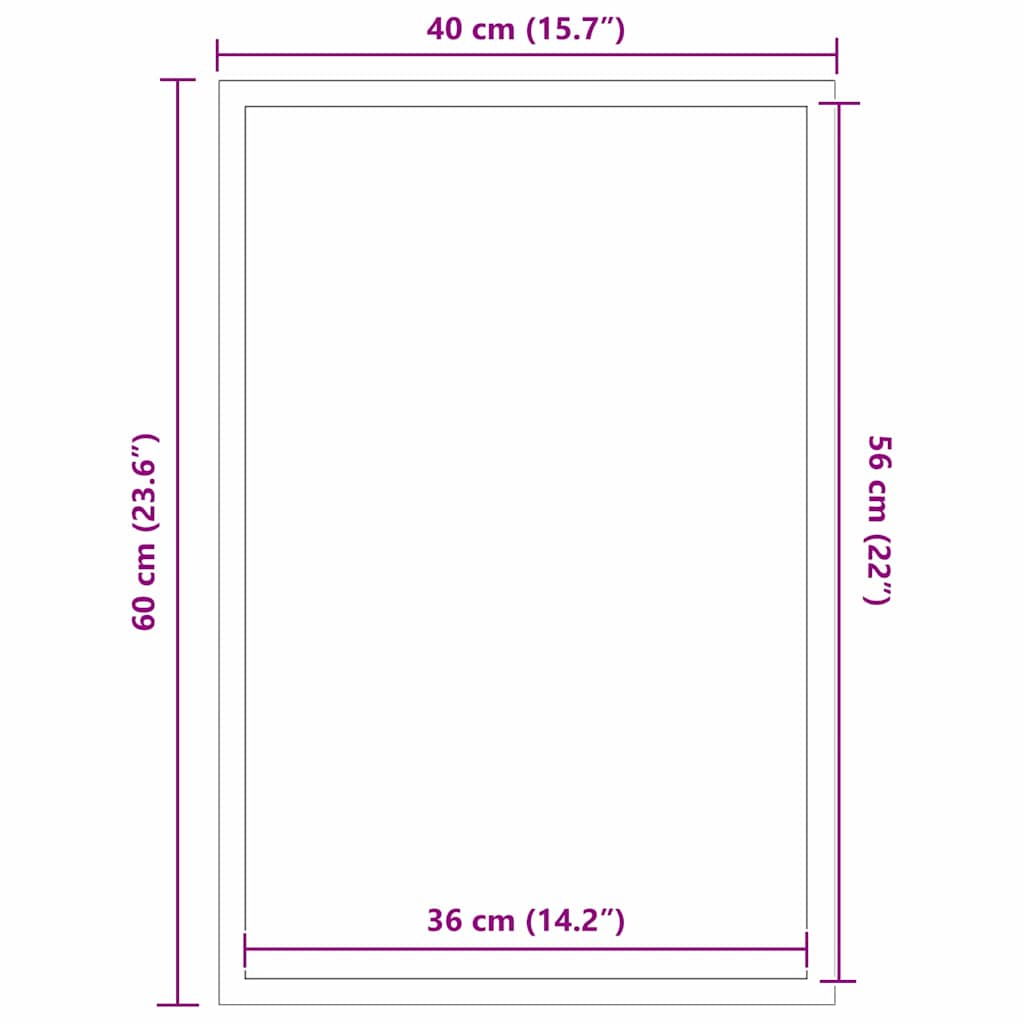 Doormat Black 40 x 60 cm Polypropylene