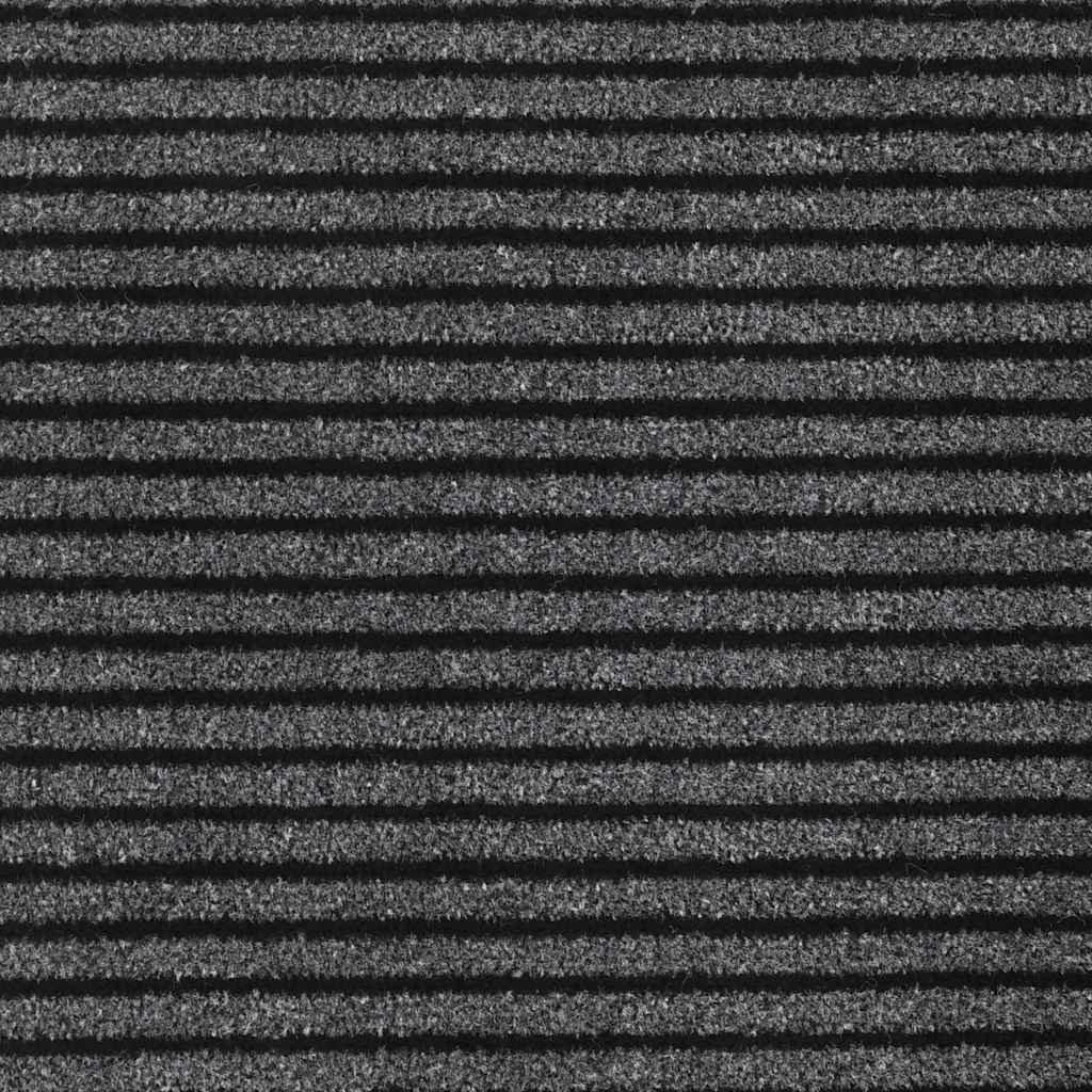Doormat Stripe Black and Grey 90x120 cm