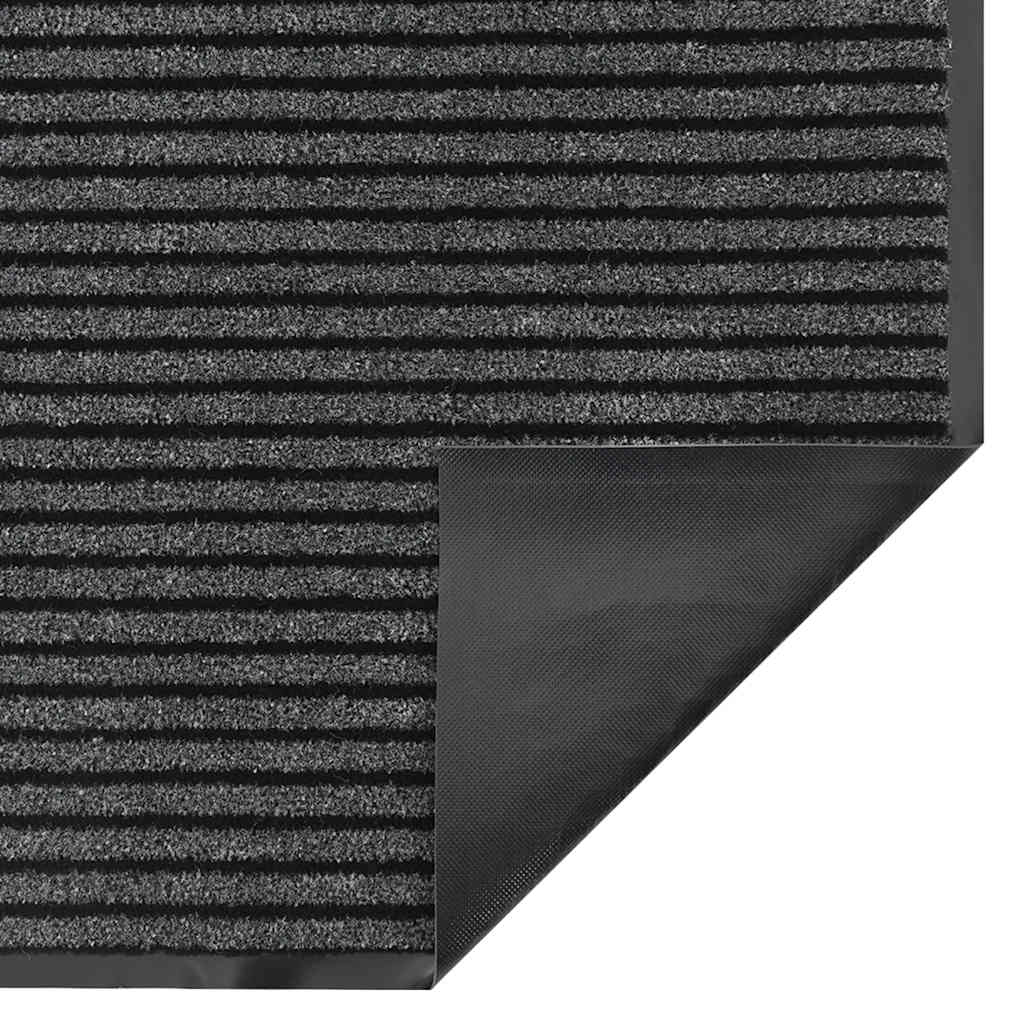 Doormat Stripe Black and Grey 90x150 cm