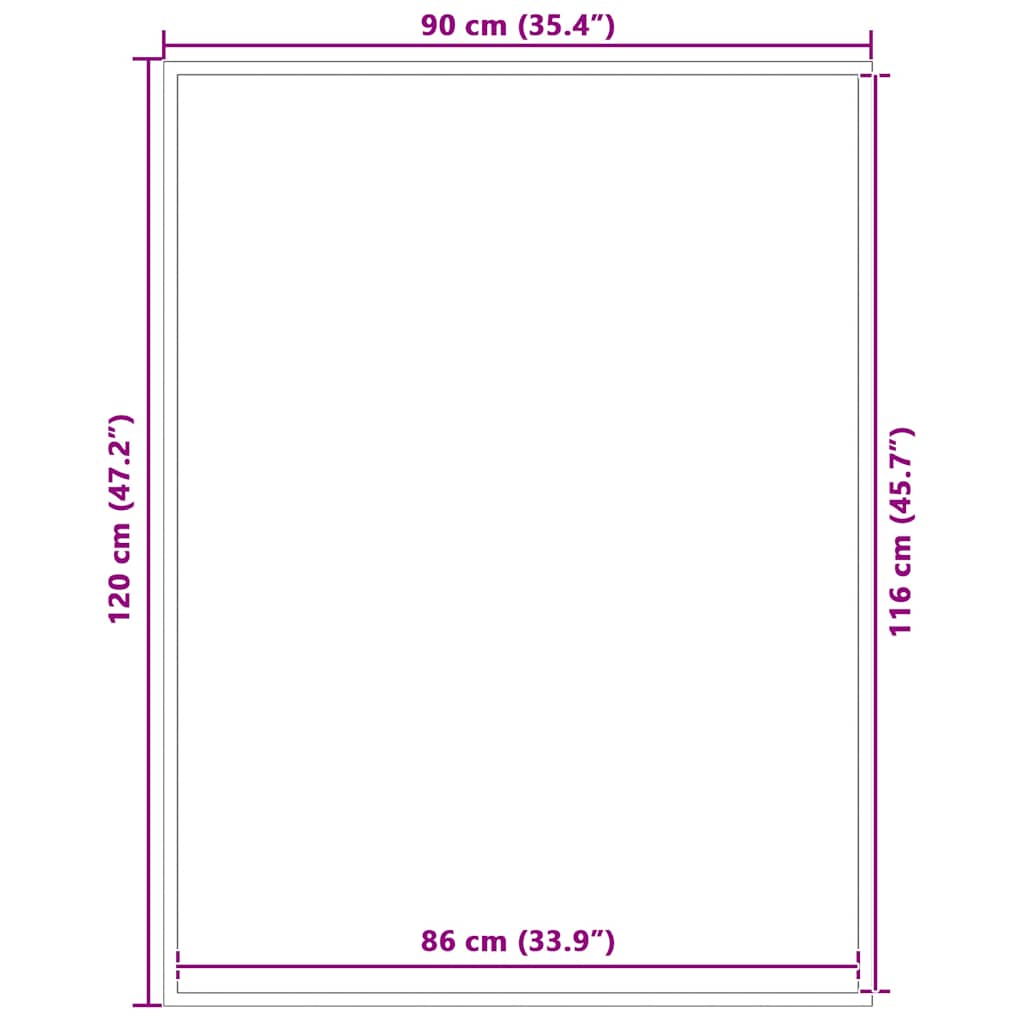 Doormat Anthracite 90x120 cm