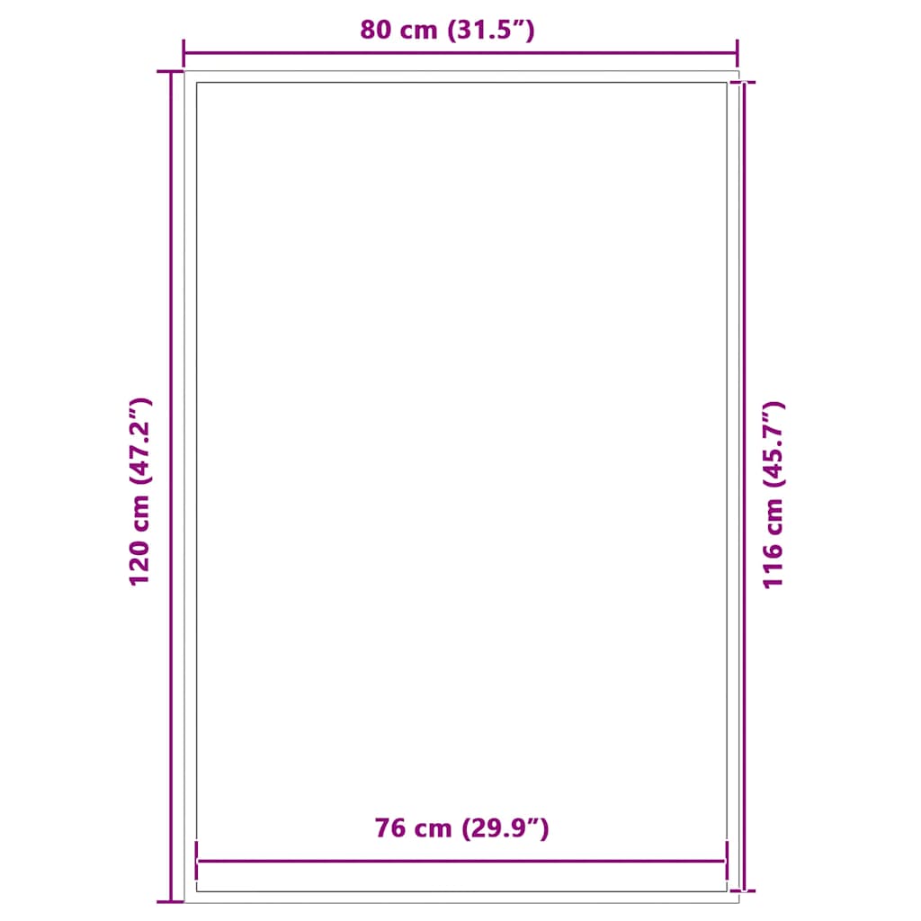 Doormat Grey 80x120 cm