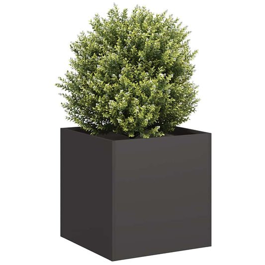 vidaXL Planter Black 40x40x40 cm Cold-rolled Steel