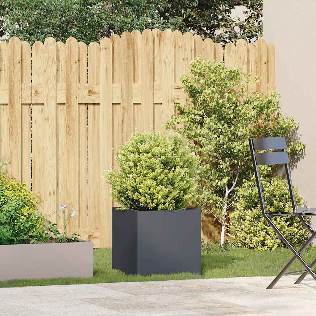 vidaXL Planter Anthracite 40x40x40 cm Cold-rolled Steel