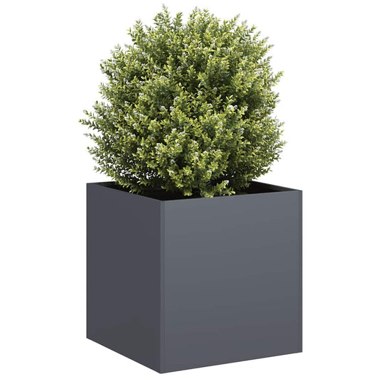 vidaXL Planter Anthracite 40x40x40 cm Cold-rolled Steel