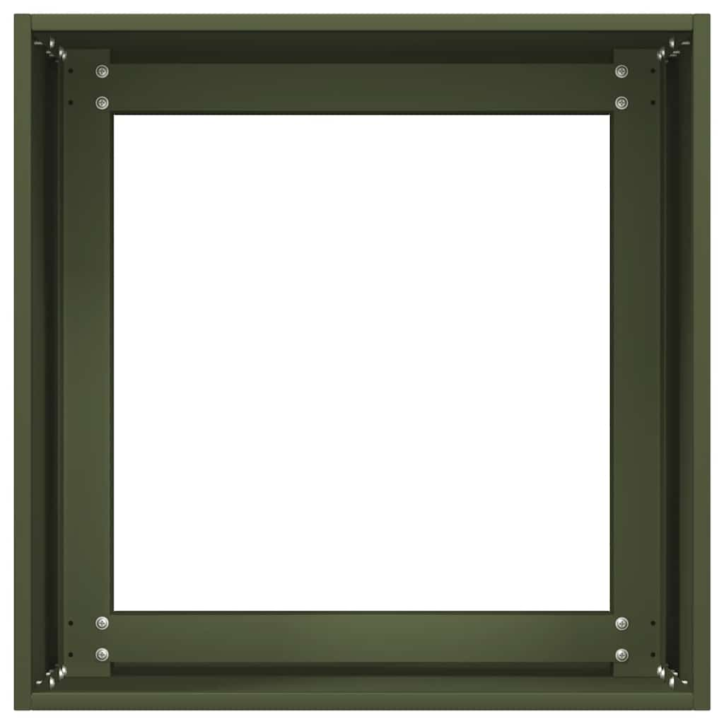 vidaXL Planter Olive Green 40x40x40 cm Cold-rolled Steel