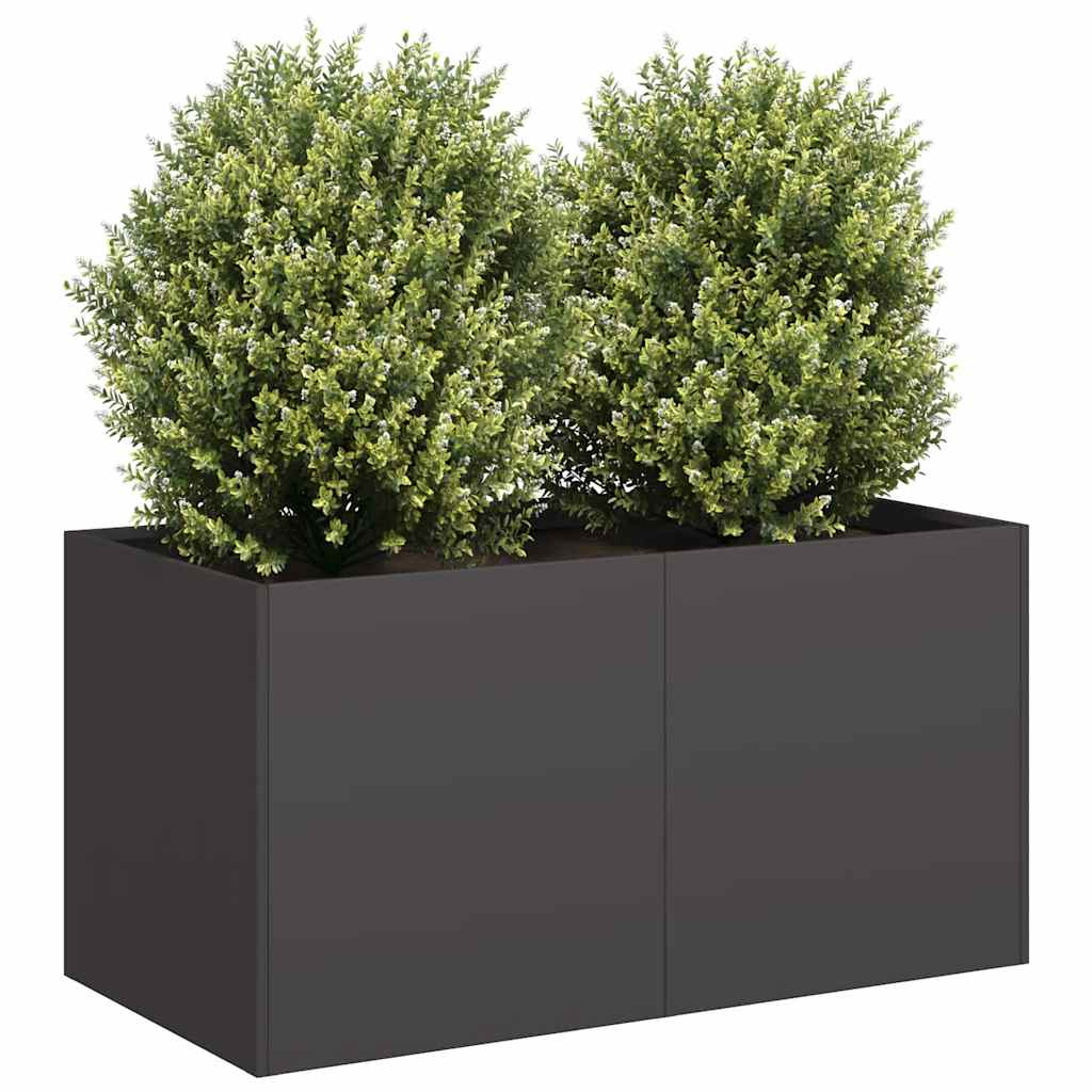 vidaXL Planter Black 80x40x40 cm Cold-rolled Steel